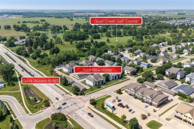 Enjoy top-floor privacy and peaceful views from this pristine on Quail Creek Golf Course in Iowa - for sale on GolfHomes.com, golf home, golf lot