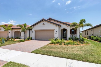 This home just built in 2022 and now available for quick move in on Sarasota National Golf Club in Florida - for sale on GolfHomes.com, golf home, golf lot