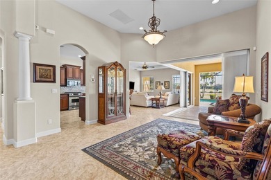 Perfectly positioned along the golf course, this elegant pool on Venetian Golf and River Club in Florida - for sale on GolfHomes.com, golf home, golf lot