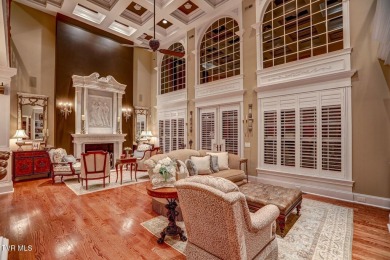 A stately brick-column entrance leads to this breathtaking on The Crossings Golf Club in Tennessee - for sale on GolfHomes.com, golf home, golf lot