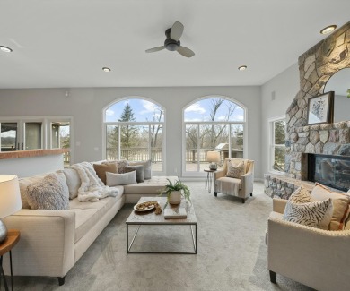 Nestled at the end of a private cul-de-sac, this stunning 4,017 on Stonebridge Golf Club in Michigan - for sale on GolfHomes.com, golf home, golf lot