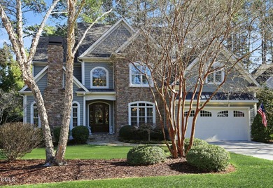 Situated on a beautifully landscaped corner lot in the on Governors Club in North Carolina - for sale on GolfHomes.com, golf home, golf lot