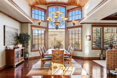 2140 Hunters Knob Road blends timeless masonry, elegant finishes on Raven Golf Club At Three Peaks in Colorado - for sale on GolfHomes.com, golf home, golf lot