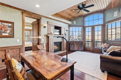 2140 Hunters Knob Road blends timeless masonry, elegant finishes on Raven Golf Club At Three Peaks in Colorado - for sale on GolfHomes.com, golf home, golf lot