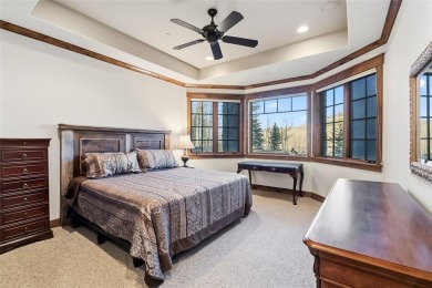 2140 Hunters Knob Road blends timeless masonry, elegant finishes on Raven Golf Club At Three Peaks in Colorado - for sale on GolfHomes.com, golf home, golf lot
