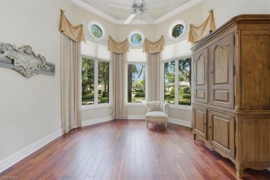 Sitting on a prime golf lake front lot, this custom estate on Quail West Golf and Country Club in Florida - for sale on GolfHomes.com, golf home, golf lot
