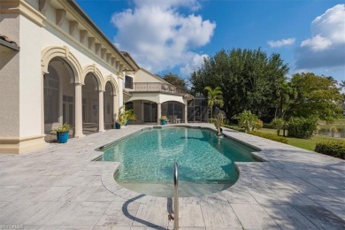 Sitting on a prime golf lake front lot, this custom estate on Quail West Golf and Country Club in Florida - for sale on GolfHomes.com, golf home, golf lot