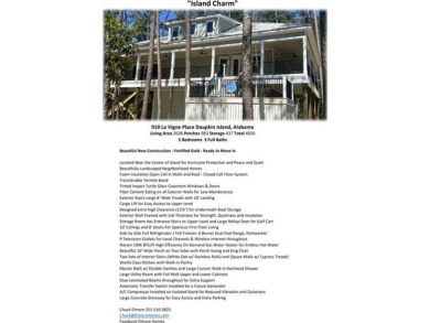 **Stunning New Home on Dauphin Island - A True Paradise Escape**
 on Isle Dauphine Club Golf Course in Alabama - for sale on GolfHomes.com, golf home, golf lot