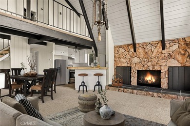 Step into this beautiful remodeled A frame cabin-a timeless on Lake Arrowhead Country Club in California - for sale on GolfHomes.com, golf home, golf lot