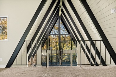 Step into this beautiful remodeled A frame cabin-a timeless on Lake Arrowhead Country Club in California - for sale on GolfHomes.com, golf home, golf lot