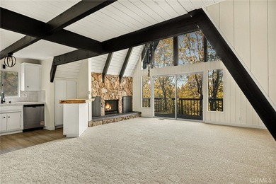 Step into this beautiful remodeled A frame cabin-a timeless on Lake Arrowhead Country Club in California - for sale on GolfHomes.com, golf home, golf lot
