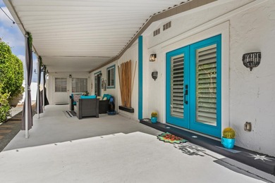 Welcome to this beautifully reimagined manufactured home on Palm Desert Greens Country Club in California - for sale on GolfHomes.com, golf home, golf lot