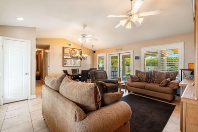 Experience elevated desert living at 64469 Pinehurst Circle in on Mission Lakes Country Club in California - for sale on GolfHomes.com, golf home, golf lot