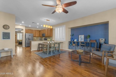 Single-level home with a Large courtyard at the entrance and an on Estrella Mountain Ranch Golf Course in Arizona - for sale on GolfHomes.com, golf home, golf lot