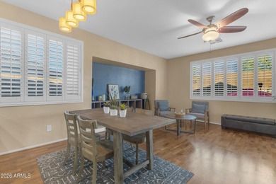 Single-level home with a Large courtyard at the entrance and an on Estrella Mountain Ranch Golf Course in Arizona - for sale on GolfHomes.com, golf home, golf lot