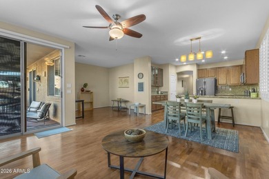 Single-level home with a Large courtyard at the entrance and an on Estrella Mountain Ranch Golf Course in Arizona - for sale on GolfHomes.com, golf home, golf lot