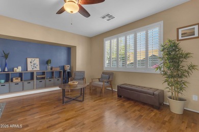 Single-level home with a Large courtyard at the entrance and an on Estrella Mountain Ranch Golf Course in Arizona - for sale on GolfHomes.com, golf home, golf lot