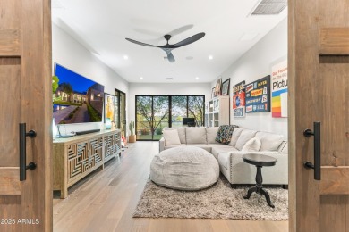 Modern farmhouse charm meets functional luxury in this on Sanctuary Golf Course At WestWorld in Arizona - for sale on GolfHomes.com, golf home, golf lot
