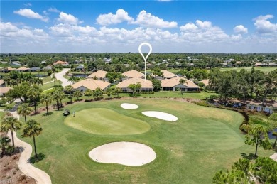 This 2-bedroom plus den villa offers sweeping golf course views on Estero Country Club in Florida - for sale on GolfHomes.com, golf home, golf lot