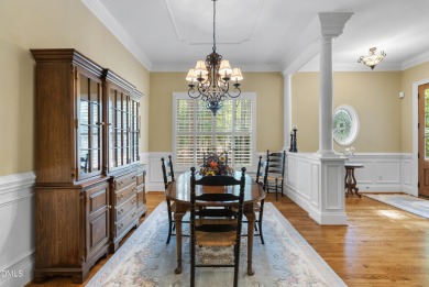 This French Provincial, Ammons' Model Home in Heritage sits on on Heritage Golf Club in North Carolina - for sale on GolfHomes.com, golf home, golf lot