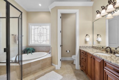 This French Provincial, Ammons' Model Home in Heritage sits on on Heritage Golf Club in North Carolina - for sale on GolfHomes.com, golf home, golf lot