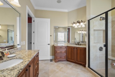 This French Provincial, Ammons' Model Home in Heritage sits on on Heritage Golf Club in North Carolina - for sale on GolfHomes.com, golf home, golf lot