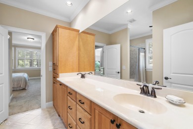 This French Provincial, Ammons' Model Home in Heritage sits on on Heritage Golf Club in North Carolina - for sale on GolfHomes.com, golf home, golf lot