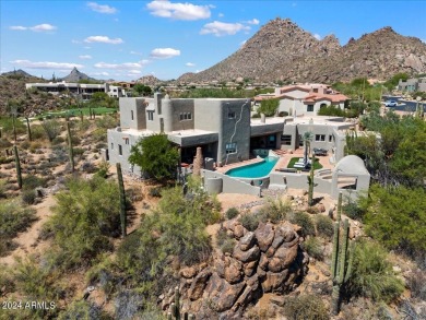 Discover the epitome of luxury living w/this stunning custom on Troon Country Club in Arizona - for sale on GolfHomes.com, golf home, golf lot