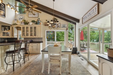 Nestled on the tranquil shores of a private lake, this elegant on Foxcliff Golf Club in Indiana - for sale on GolfHomes.com, golf home, golf lot