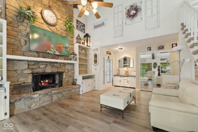 Nestled on the tranquil shores of a private lake, this elegant on Foxcliff Golf Club in Indiana - for sale on GolfHomes.com, golf home, golf lot
