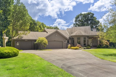 Custom-designed cedar home on over 7.5 acres with 600' of on Bear Lake Highlands Golf Course in Michigan - for sale on GolfHomes.com, golf home, golf lot