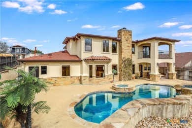 This luxurious Mediterranean-style home boasts of views of Lake on Highland Lakes Golf Course in Texas - for sale on GolfHomes.com, golf home, golf lot