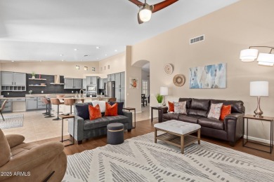 Enjoying the epitome of adult 55+ living in this stunning 2,929 on Tuscany Falls At Pebble Creek in Arizona - for sale on GolfHomes.com, golf home, golf lot