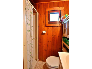 Step into rustic charm with this almost all-knotty pine interior on Birch Pointe Golf Club in Michigan - for sale on GolfHomes.com, golf home, golf lot