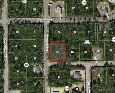 Oversized, corner homesite in Citrus Springs offering an on Pine Ridge Community Golf and Country Club in Florida - for sale on GolfHomes.com, golf home, golf lot