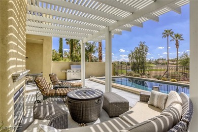 Inside exclusive gates of Canyon Gate, this elegant golf villa on Canyon Gate Country Club in Nevada - for sale on GolfHomes.com, golf home, golf lot