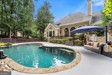 Fall is in the air, and this home frames the season on Woodmont Golf and Country Club in Georgia - for sale on GolfHomes.com, golf home, golf lot