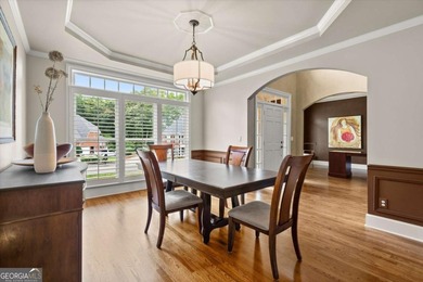 Fall is in the air, and this home frames the season on Woodmont Golf and Country Club in Georgia - for sale on GolfHomes.com, golf home, golf lot