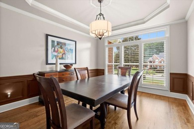 Fall is in the air, and this home frames the season on Woodmont Golf and Country Club in Georgia - for sale on GolfHomes.com, golf home, golf lot