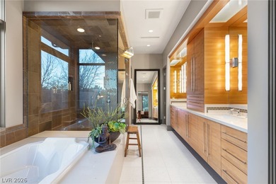 This legacy, desert estate sits perfectly on an elevated lot on on Southern Highlands Golf Club in Nevada - for sale on GolfHomes.com, golf home, golf lot