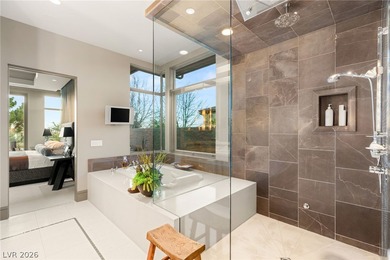 This legacy, desert estate sits perfectly on an elevated lot on on Southern Highlands Golf Club in Nevada - for sale on GolfHomes.com, golf home, golf lot