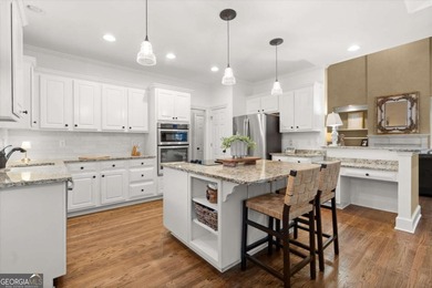 Fall is in the air, and this home frames the season on Woodmont Golf and Country Club in Georgia - for sale on GolfHomes.com, golf home, golf lot