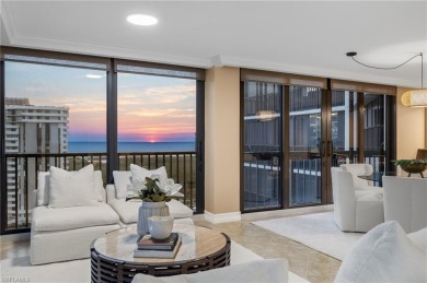 Luxuriate in this 15th-floor Chateaumere Royale condo in Pelican on Club at Pelican Bay Golf Course in Florida - for sale on GolfHomes.com, golf home, golf lot