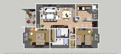 Nestled in Eaton Village, this second-floor 2-bed, 2-bath condo on Ocean Edge Resort and Golf Club in Massachusetts - for sale on GolfHomes.com, golf home, golf lot