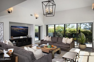 Frank Lloyd Wright inspired home built by Salcito and on Desert Highlands Golf Club in Arizona - for sale on GolfHomes.com, golf home, golf lot