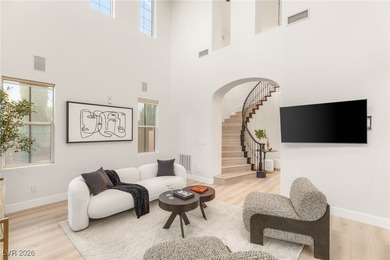 Seamless indoor-outdoor living meets luxury in this renovated on Red Rock Country Club in Nevada - for sale on GolfHomes.com, golf home, golf lot