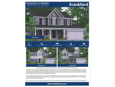 Frankford Model Elevation  A offered by Gemcraft Homes. A unique on Captains Cove Golf and Yacht Club in Virginia - for sale on GolfHomes.com, golf home, golf lot