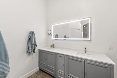 Step into this upgraded Islands 3 model that has been remodeled on Oasis Country Club in California - for sale on GolfHomes.com, golf home, golf lot