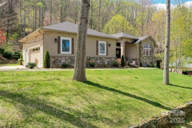 Absolutely stunning one-level home in the sought-after Sanctuary on Waynesville Country Club Inn in North Carolina - for sale on GolfHomes.com, golf home, golf lot