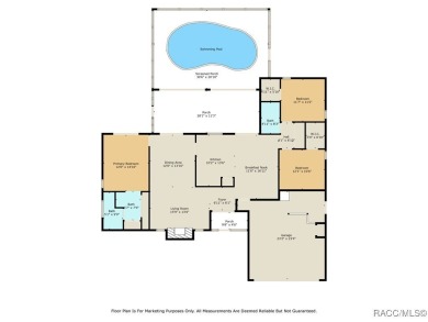 Your pool side paradise awaits! This 3 bedroom, 2 bath pool home on Citrus Springs Country Club in Florida - for sale on GolfHomes.com, golf home, golf lot
